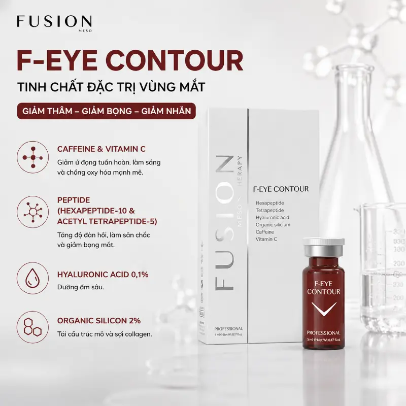 Tinh Chất Hỗ Trợ Cải Thiện Thâm Quầng & Nếp Nhăn Vùng Mắt Fusion F-Eye Contour 5ml Chính Hãng