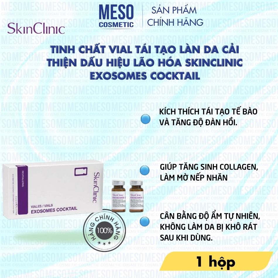 Tinh chất vial tái tạo làn da cải thiện dấu hiệu lão hóa SkinClinic Exosomes Cocktail