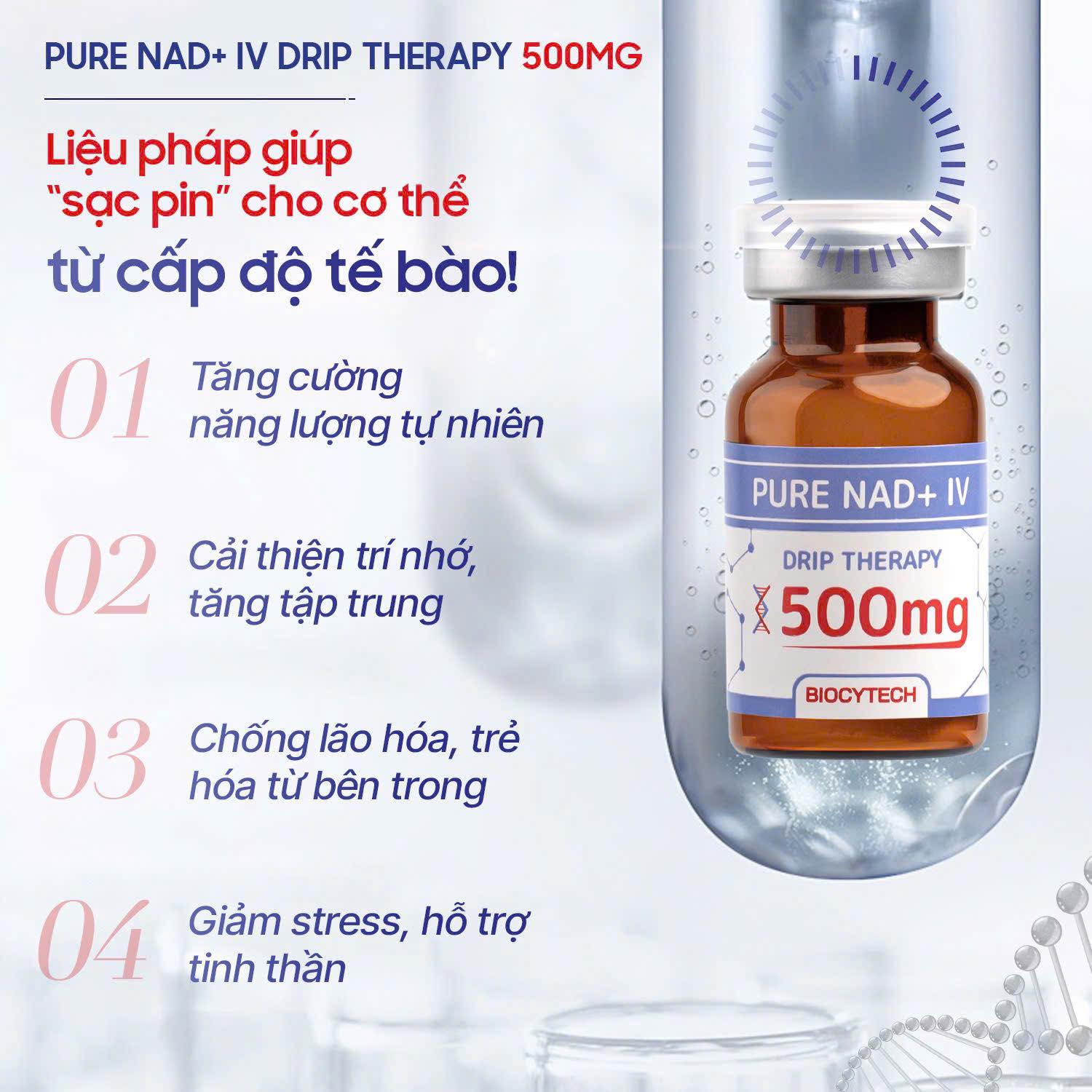 Truyền năng lượng PURE NAD+ IV DRIP THERAPY 500mg