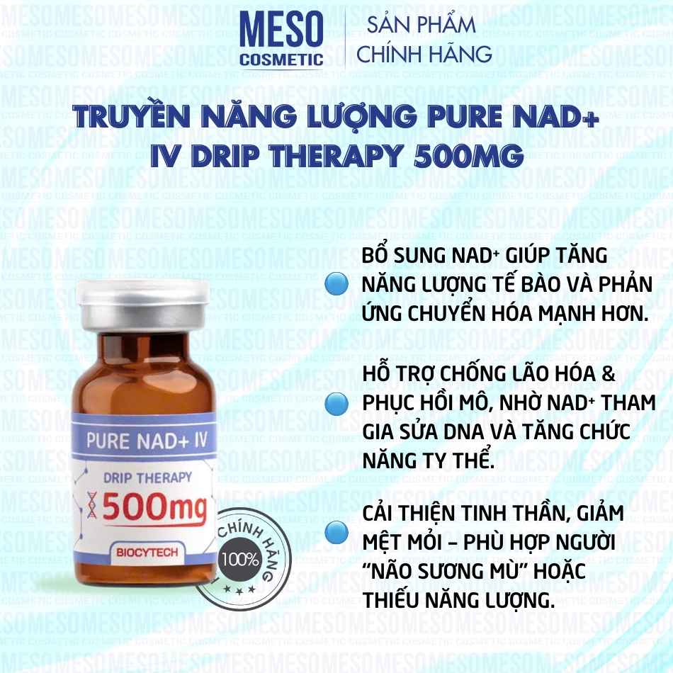 Truyền năng lượng PURE NAD+ IV DRIP THERAPY 500mg