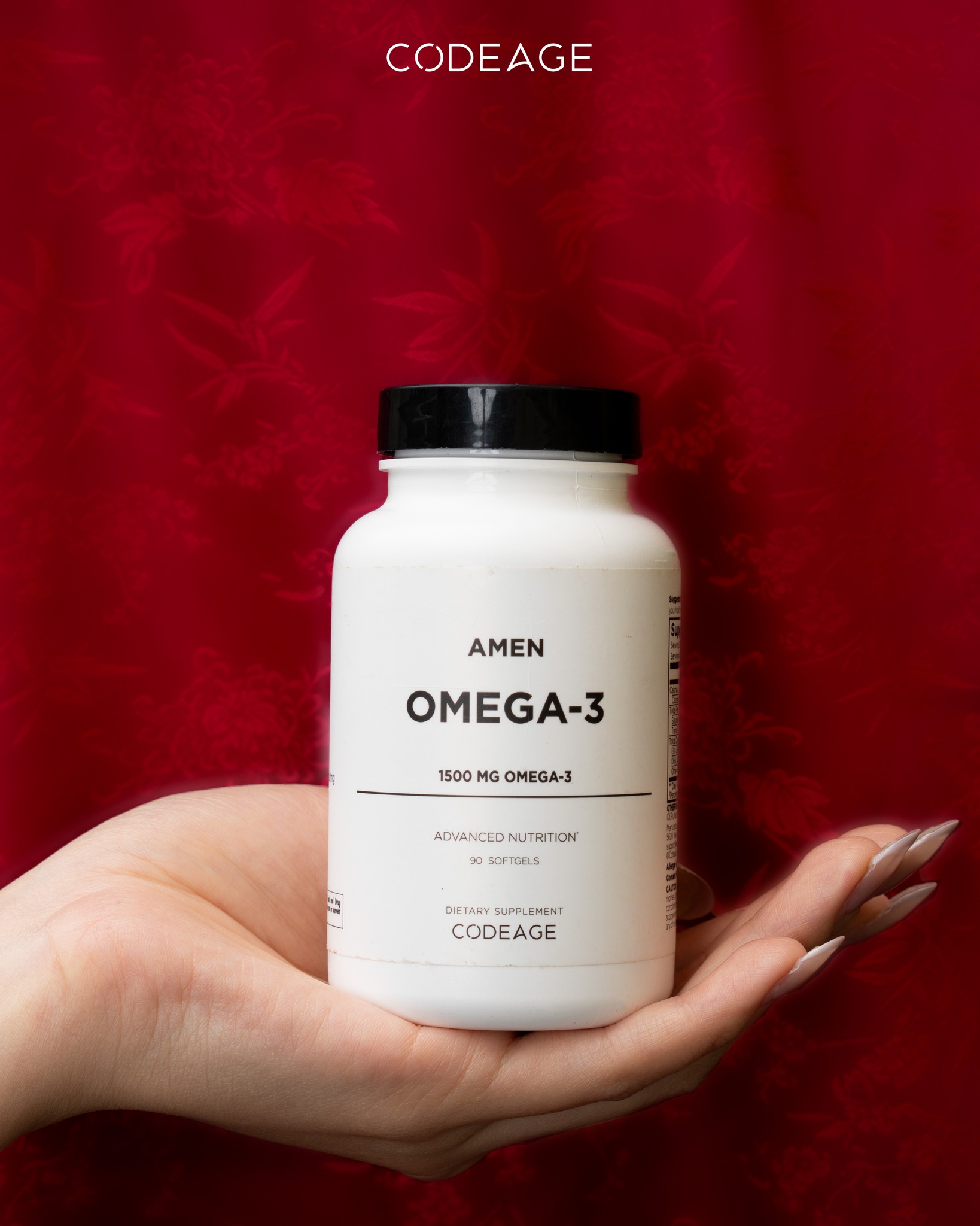 Viên Uống Dầu Cá Hỗ Trợ Sức Khỏe Tim Mạch Codeage Amen Omega-3 – Viên Uống Bổ Dầu Cá Cao Cấp 90 Viên