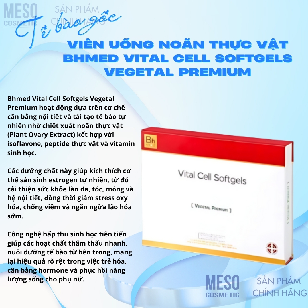 Viên Uống Noãn Thực Vật Bhmed Vital Cell Softgels Vegetal Premium