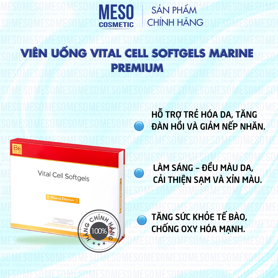 Viên Uống Vital Cell Softgels Marine Premium