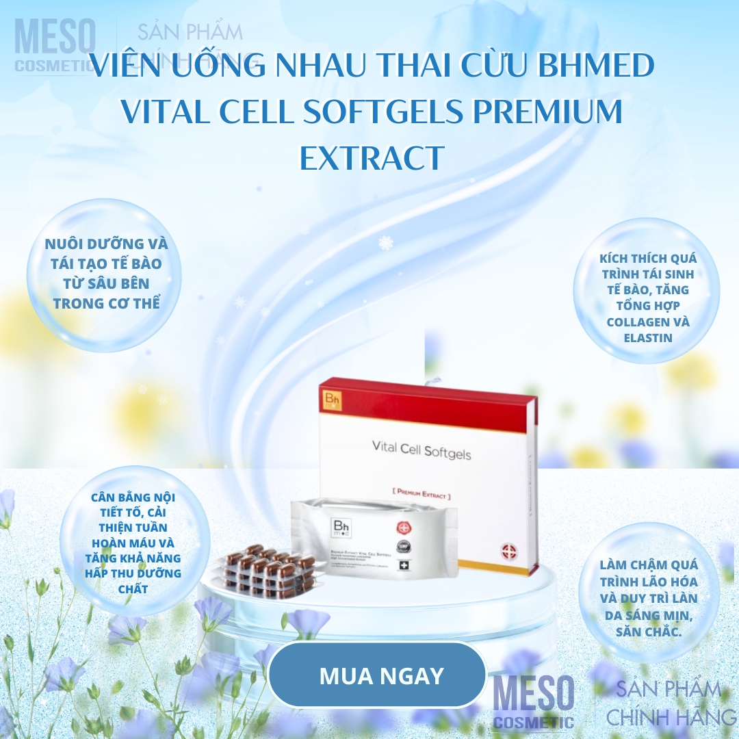 Viên uống Nhau Thai Cừu BHMed Vital Cell Softgels Premium Extract