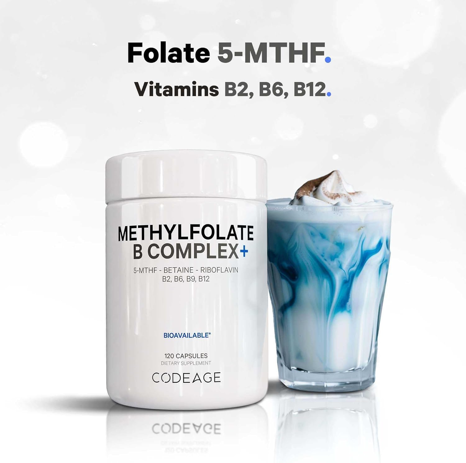 Viên uống bổ não và tăng cường trí nhớ Codeage Methylfolate B Complex 120 viên