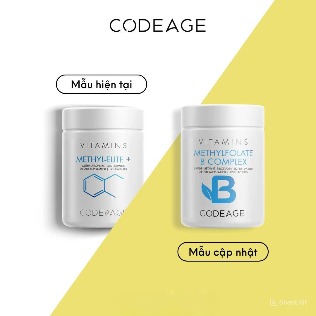 Viên uống bổ não và tăng cường trí nhớ Codeage Methylfolate B Complex 120 viên