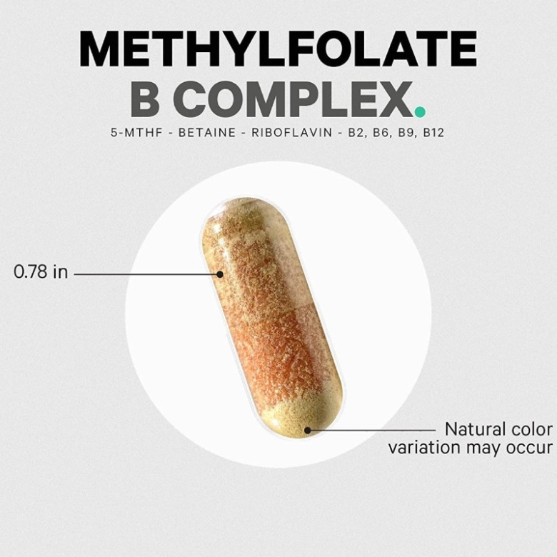 Viên uống bổ não và tăng cường trí nhớ Codeage Methylfolate B Complex 120 viên