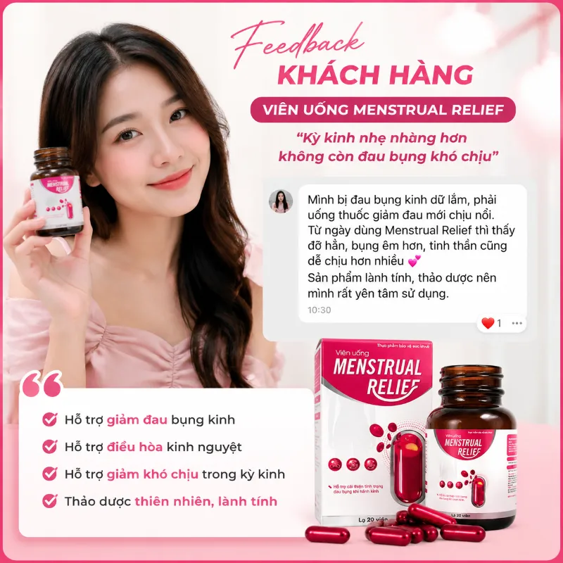 Viên uống hỗ trợ giảm đau bụng kinh Mediworld Menstrual Relief