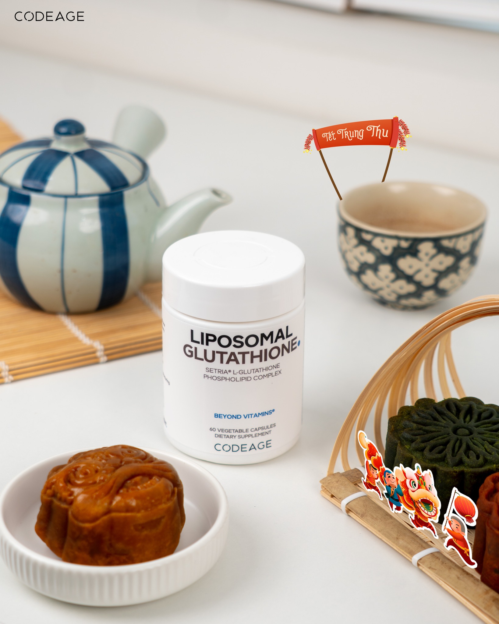 Vin ung h tr gim nm, trng sng da Codeage Liposomal Glutathione l 60 vin Vin ung h tr gim nm, trng sng da Codeage Liposomal Glutathione l 60 vin