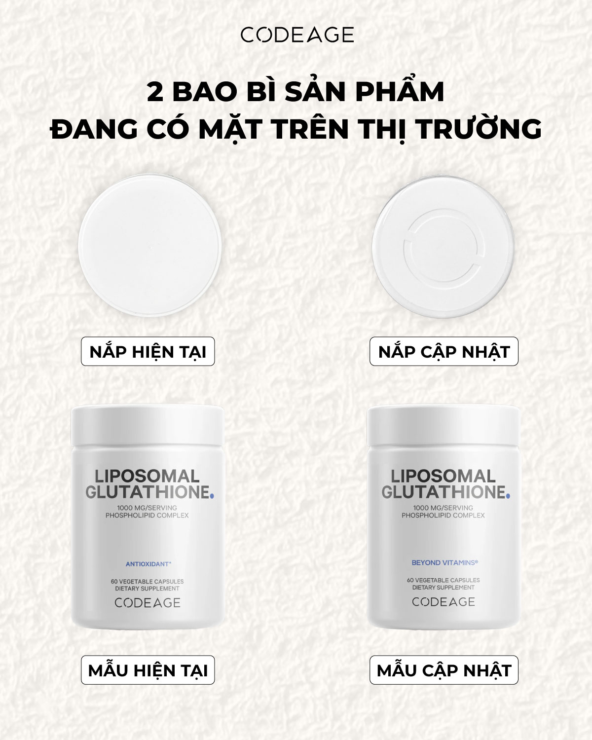 Vin ung trng da Codeage Liposomal Glutathione 1000mg Vin ung trng da Codeage Liposomal Glutathione 1000mg