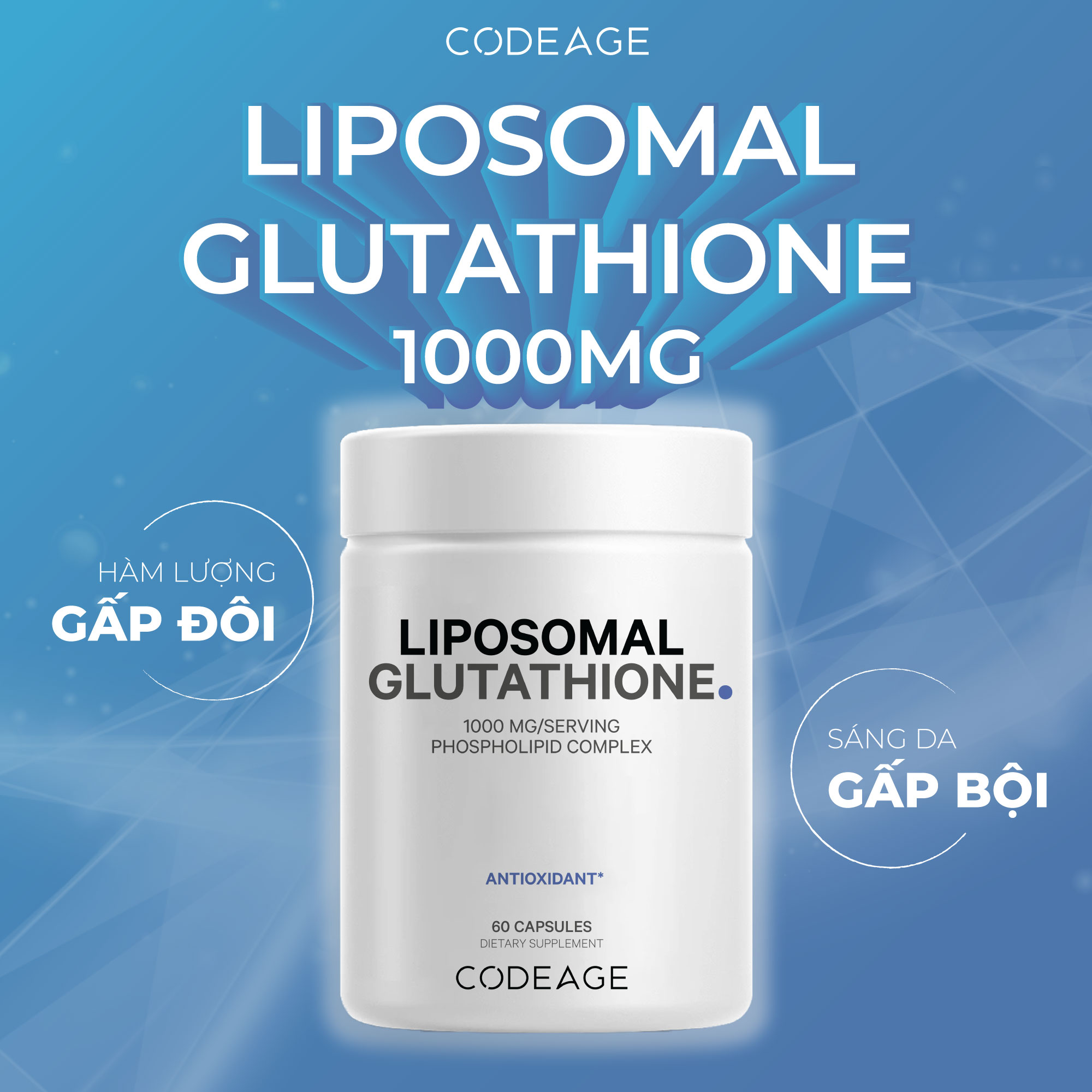 viên uống glutathione trắng da Viên Uống Trắng Da Glutathione 600 Hộp 30 Viên – Sáng Da Mờ Nám Chỉ Sau 1