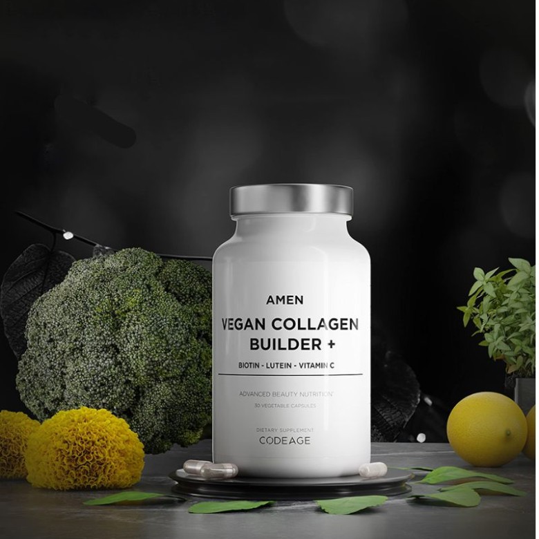 Viên uống tự sinh collagen thuần chay Codeage Amen Vegan Collagen Builder + lọ 30 viên