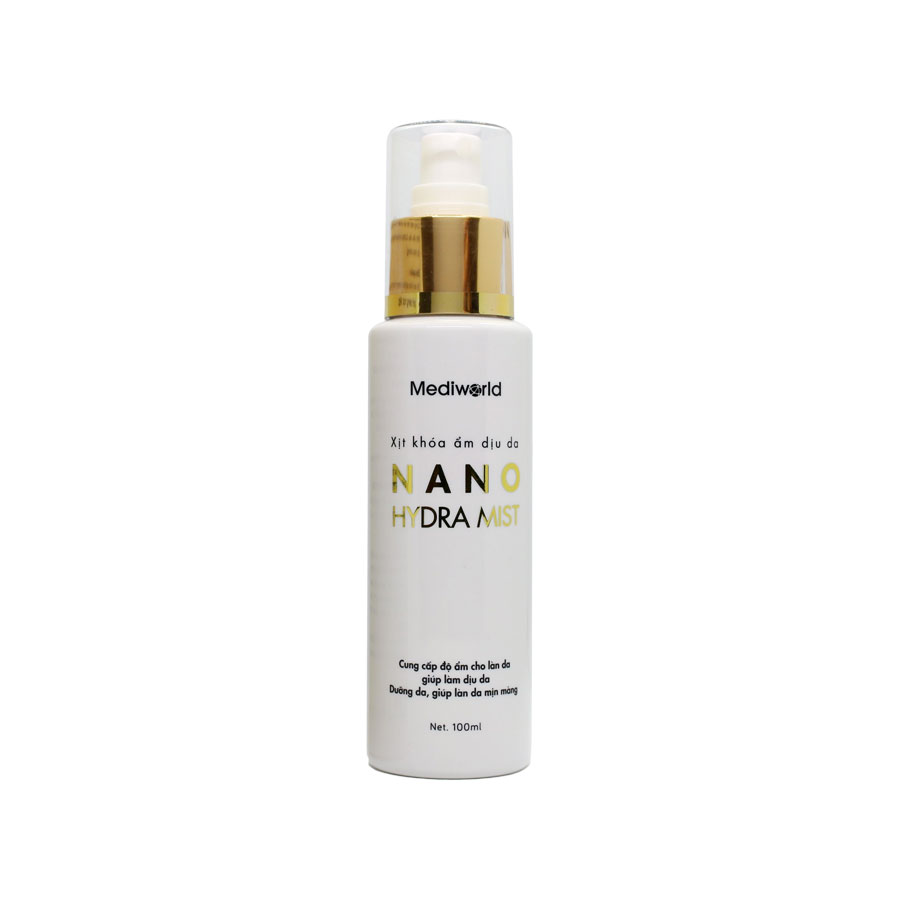 Xịt cấp ẩm khóa ẩm làm dịu da Nano Hydra Mist Mediworld 100ml