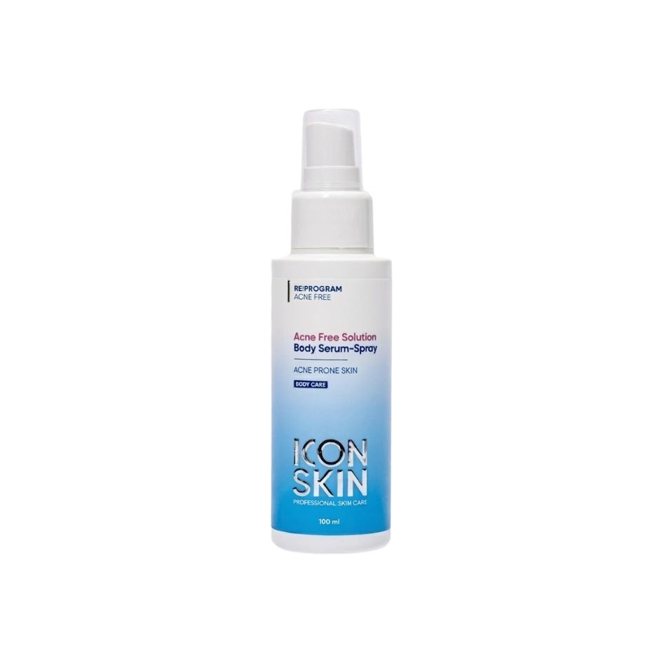Xịt giảm mụn body cho da mụn Icon Skin Acne Free Solution Body Serum-Spray