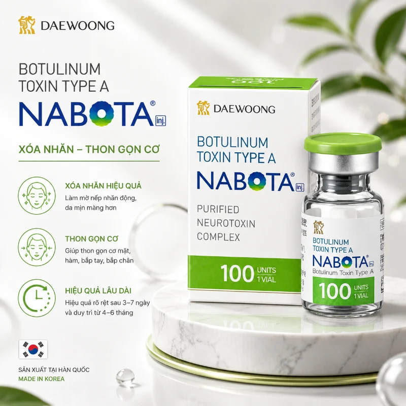 Botox Nabota Botulium Toxin Type A 100 Units xoá nhăn, thon gọn cơ 5.webp