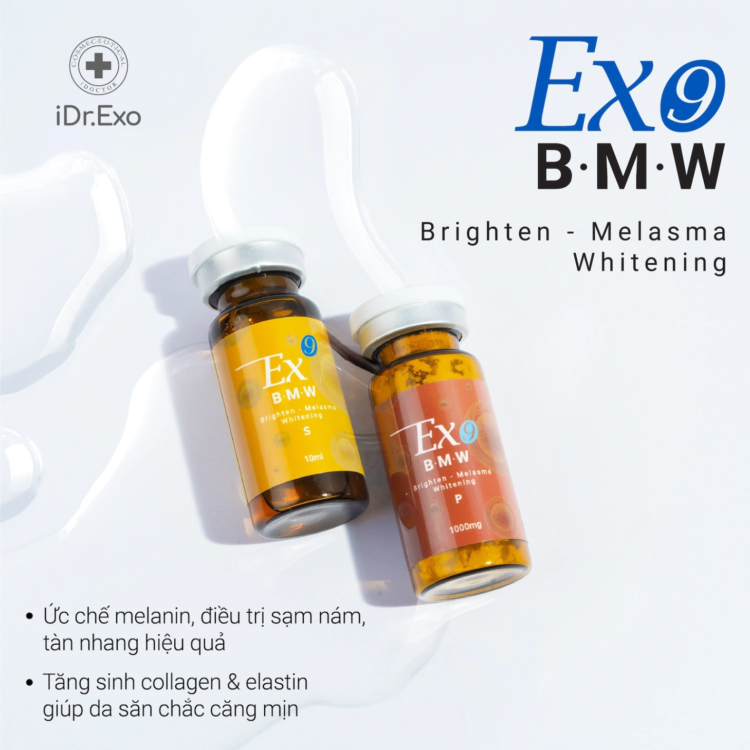 Cặp tinh chất hỗ trợ dưỡng sáng da iDr.Skin iDr.Exo BMW Powder & Solution.webp