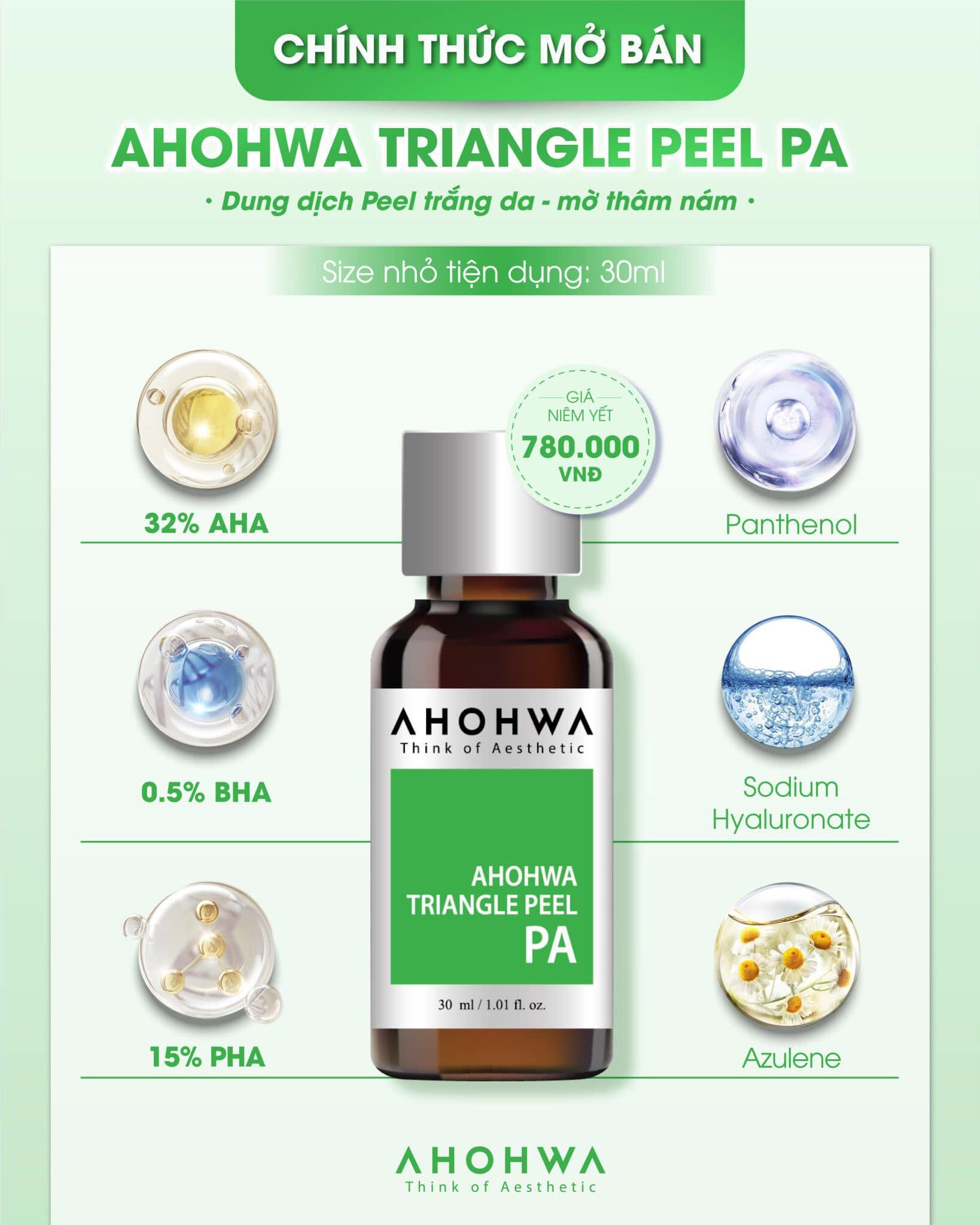 Dung dịch peel dành cho mọi loại da Ahohwa Triangle Peel Pa.jpg