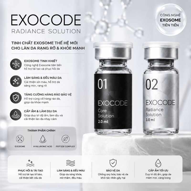 [ 1 cặp 2 lọ ]Tinh chất Exocode Radiance – R cấy làm sáng da và mờ thâm nám, tàn nhang (1).jpg