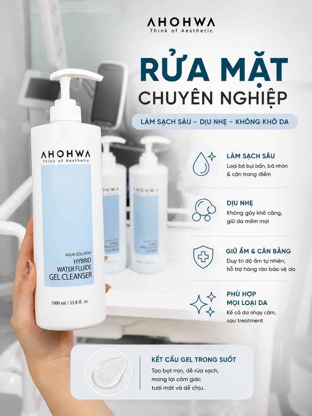 Gel rửa mặt dành cho mọi loại da Ahohwa Aqua Solution Hybrid Water Fluide Gel Cleanser 3.jpg
