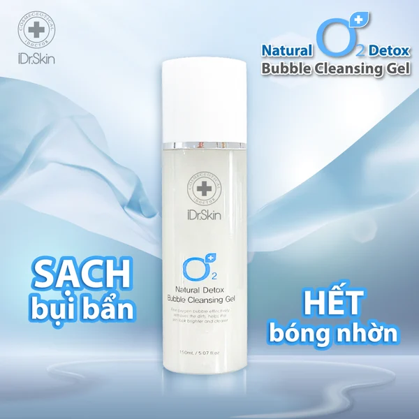 Gel rửa mặt tự tạo bọt oxy iDr.Skin O2 Natural Detox Bubble Cleansing Gel.webp