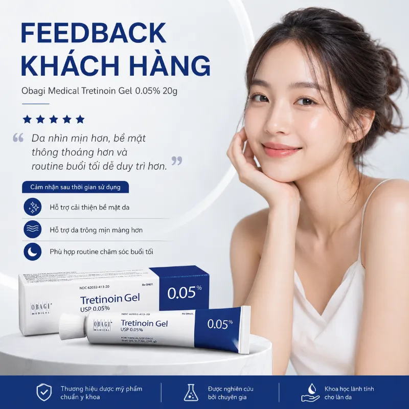 Gel Trị Mụn & Chống Lão Hóa Obagi Medical Tretinoin Gel 0.05% 20g Chính Hãng 3.webp