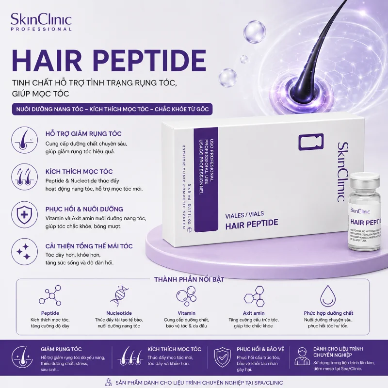 HAIR PEPTIDE - TINH CHẤT HỖ TRỢ TÌNH TRẠNG RỤNG TÓC, GIÚP MỌC TÓC 7.webp