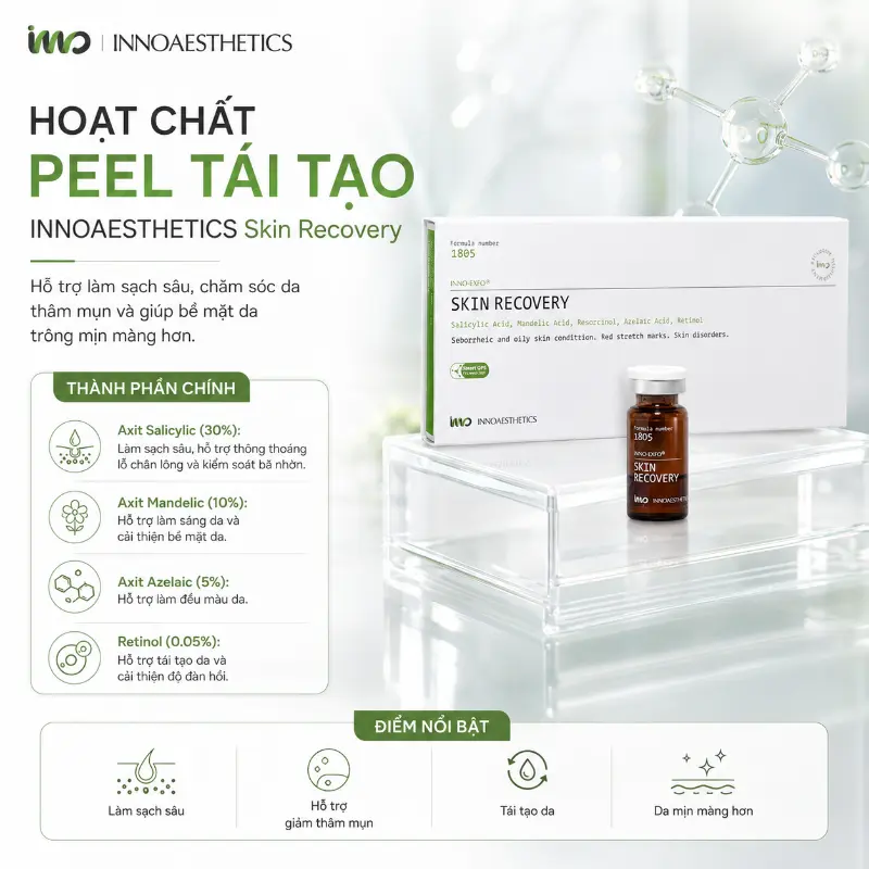 Hoạt Chất Peel Tái Tạo, Giảm Thâm Mụn, Trẻ Hóa Da INNOAESTHETICS Skin Recovery 1 lọ 4.webp