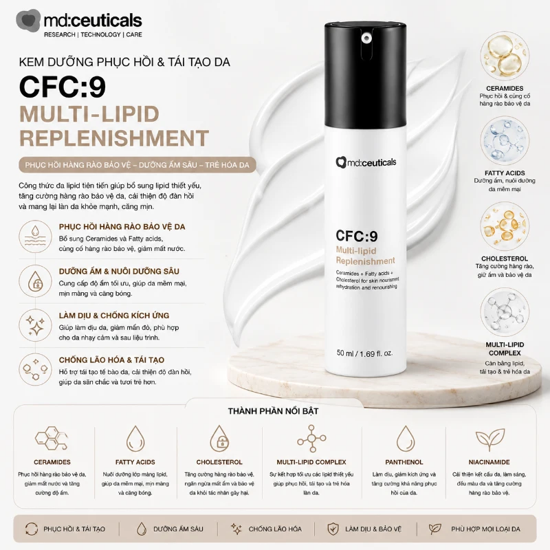 Kem Dưỡng Phục Hồi Da CFC9 Multi-Lipid Replenishment - MDCeuticals.webp