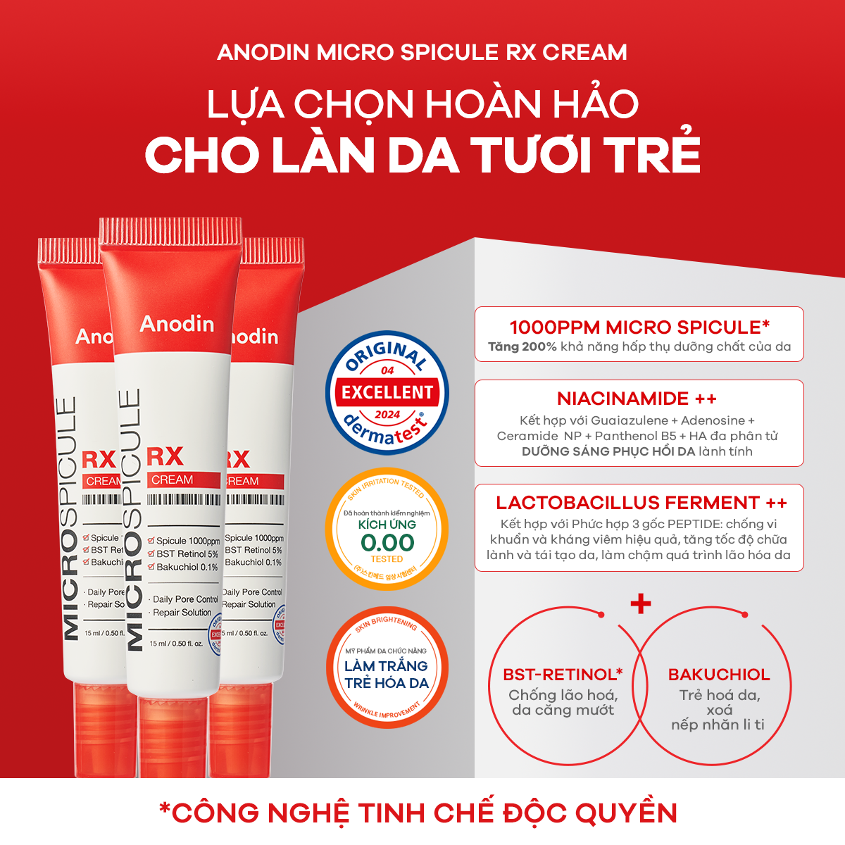 Kem-RETINOL-vi-gai-RX-duong-tre-hoa-cang-bong-da-Anodin-Micro-Spicule-RX-Cream-15ml_Kem RETINOL vi gai RX dưỡng trẻ hoá, căng bóng da Anodin Micro Spicule RX Cream 15ml 1.png