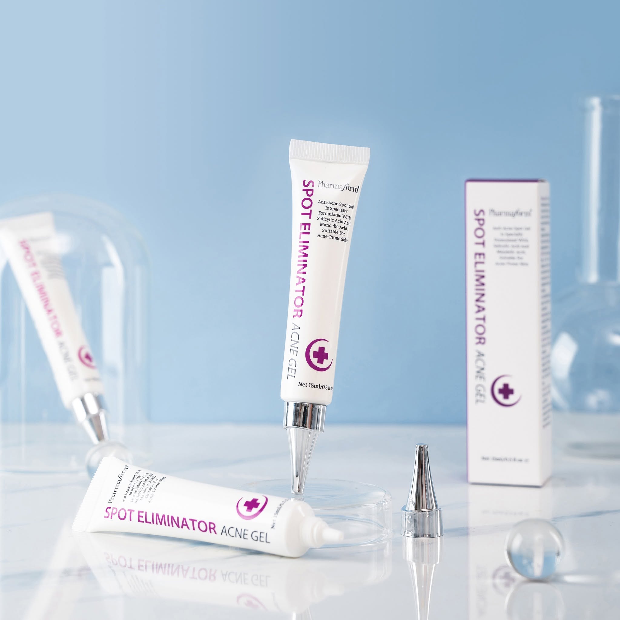 Kem chăm sóc da mụn, hỗ trợ kiểm soát dầu thừa Pharmaform Spot Eliminator Acne Gel.jpg