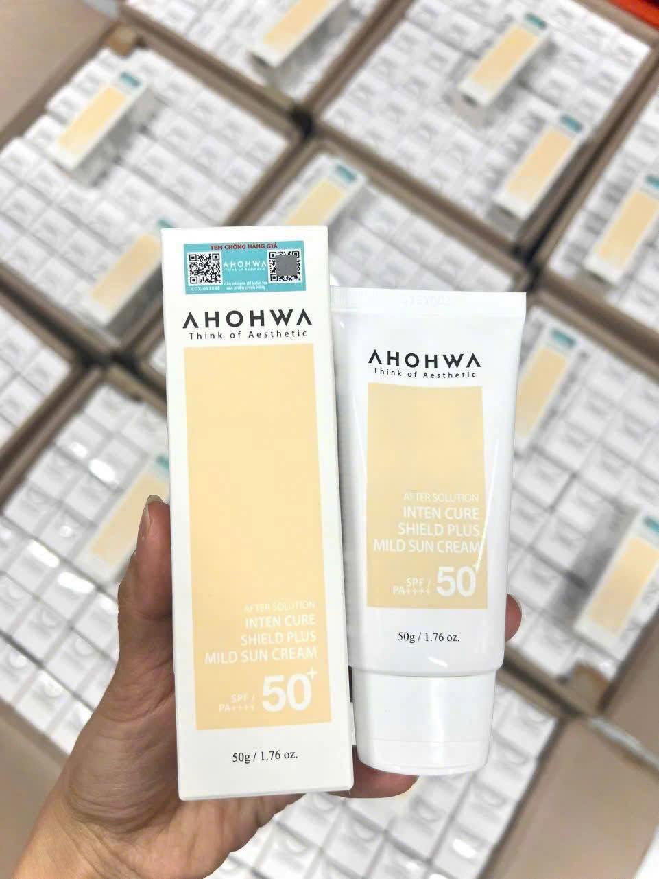 Kem chống nắng hiệu chỉnh sắc tố X5 bảo vệ da Ahohwa After Solution Inten Cure Shield Plus Mild Sun Cream 8.jpg
