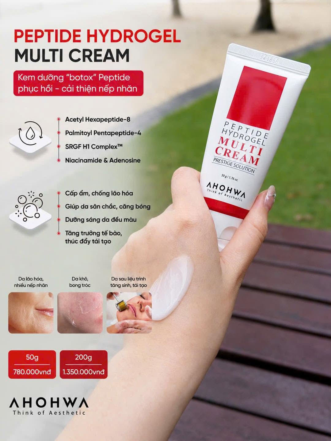 Kem dưỡng botox peptide phục hồi cải thiện nếp nhăn Ahohwa Prestige Solution Peptide Hydrogel Multi Cream.jpg