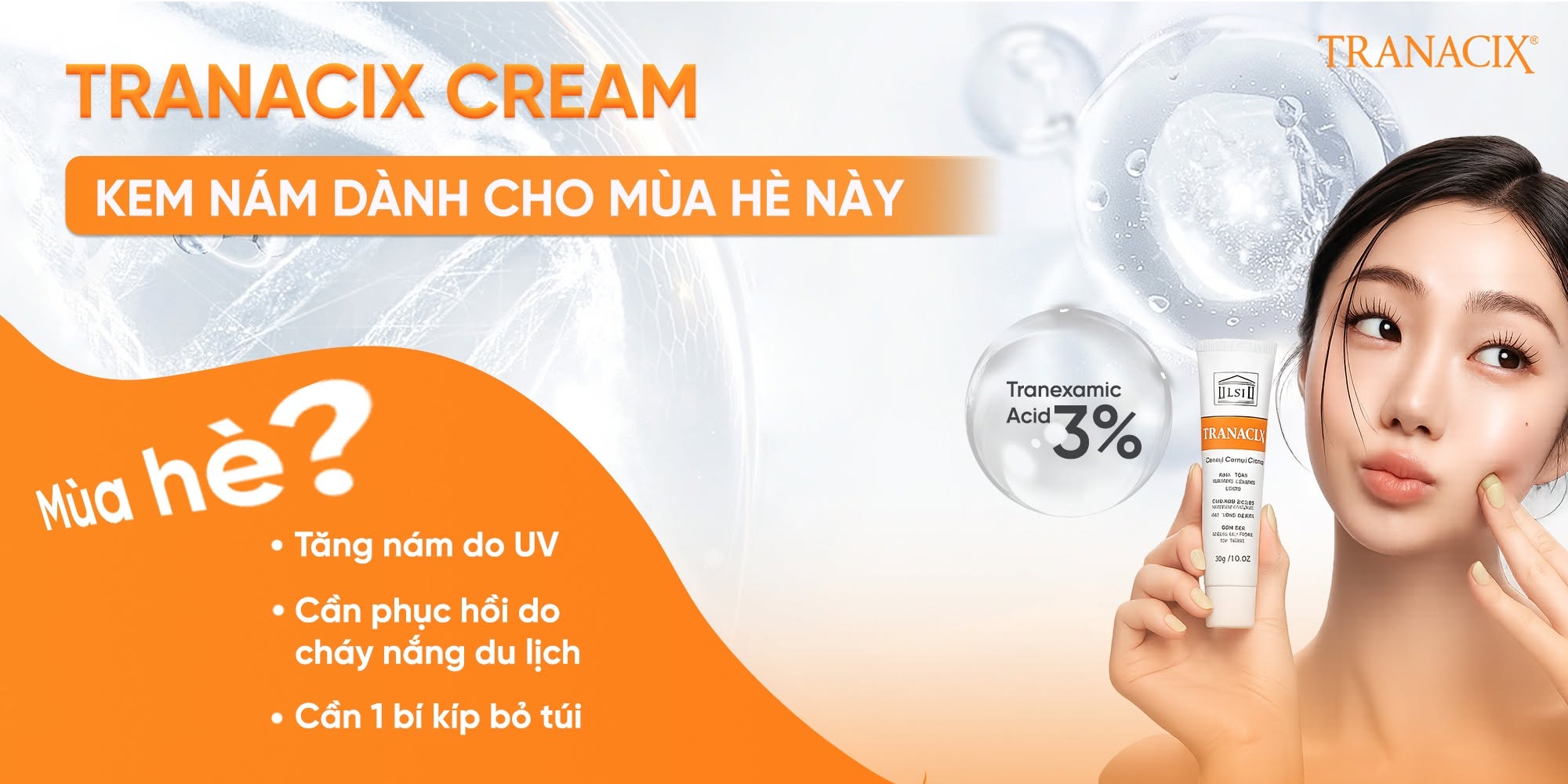 Kem Bôi Tranexamic Acid Hỗ Trợ Cải Thiện Nám, Hồng Ban Và Tăng Sắc Tố Tranacix Cream 3% 2.jpg