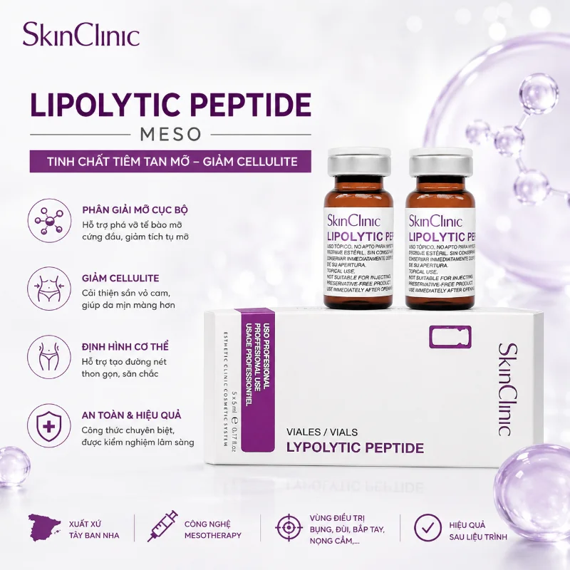 LIPOLYTIC PEPTIDE MESO SKINCLINIC - TINH CHẤT ĐÀO THẢI MỠ CHO VÙNG BODY 1 LỌ 10.webp