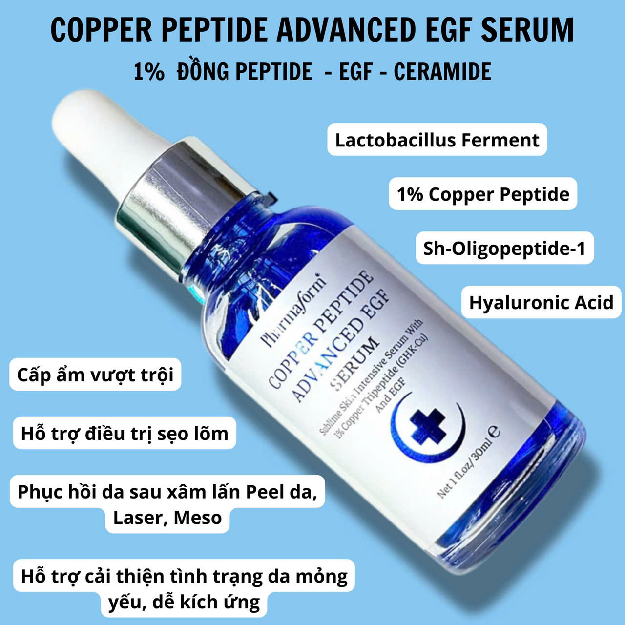 Pharmaform-Copper-Peptide-Advanced-EGF-Serum-30ml-Ho-Tro-Phuc-Hoi-Da_Pharmaform Copper Peptide Advanced EGF Serum 30ml - Hỗ Trợ Phục Hồi Da 3.jpg