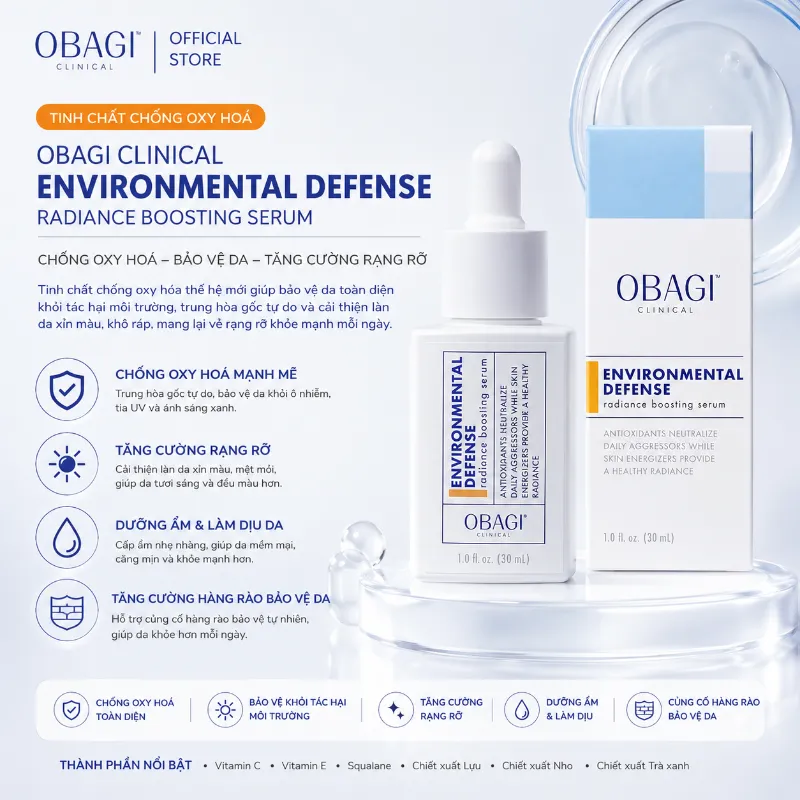 Tinh Chất Chống Oxy Hóa Obagi Clinical Environmental Defense Radiance Boosting Serum 30ml – Dưỡng Ẩm, Tăng Độ Rạng Rỡ 1.webp
