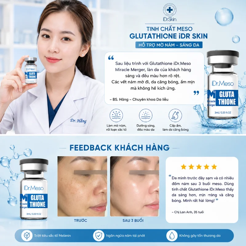 Tinh Chất Meso Glutathione iDr.Skin iDr.Meso Miracle Merger - Hỗ Trợ Mờ Nám, Dưỡng Sáng Da 2.webp