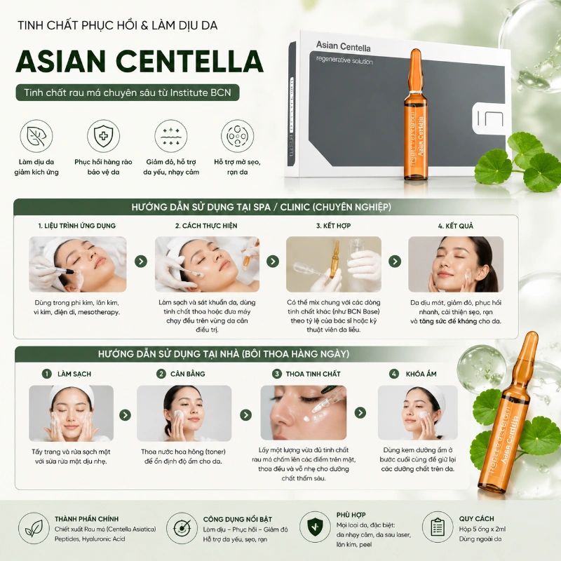 Tinh chất Asian Centella Insititute BCN kháng viêm, làm dịu da 8.webp