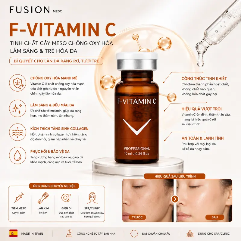 Tinh chất Fusion F-Vitamin C trị thâm và trắng sáng da Fusion Mesotherapy.webp