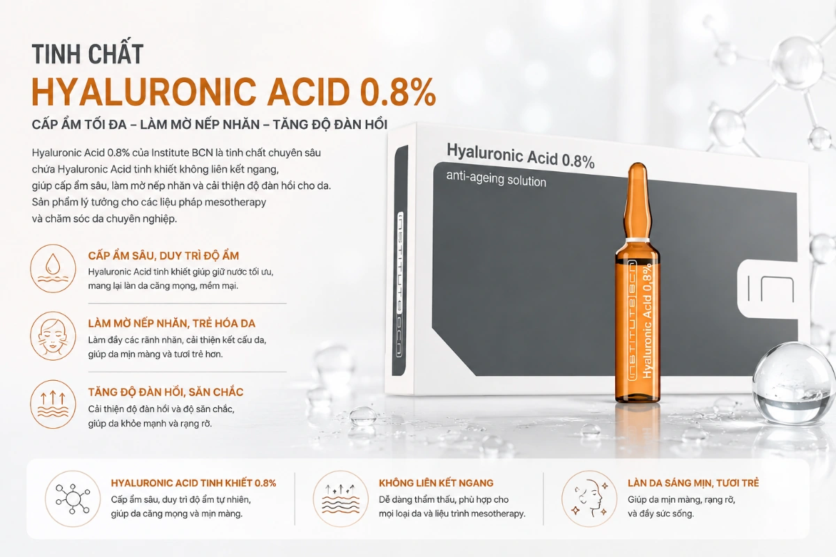 Tinh chất Hyaluronic Acid 0.8% Insititute BCN căng bóng, trẻ hoá 4.webp