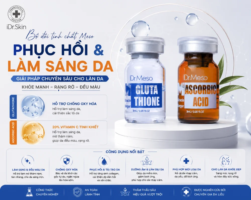 Tinh chất Meso huỷ nám không buốt Ascorbic 20% Idr Skin Idr.Meso Miracle Merger 8.webp