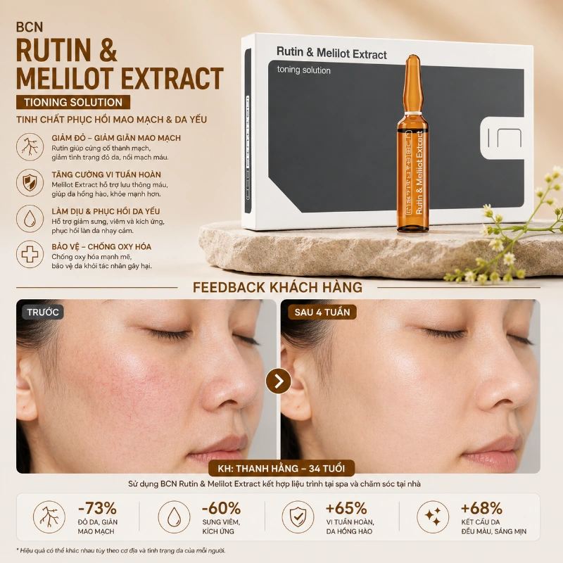Tinh chất Rutin & Melilot Extract BCN Tây Ban Nha - Trị giãn mao mạch và phục hồi da yếu 2.webp