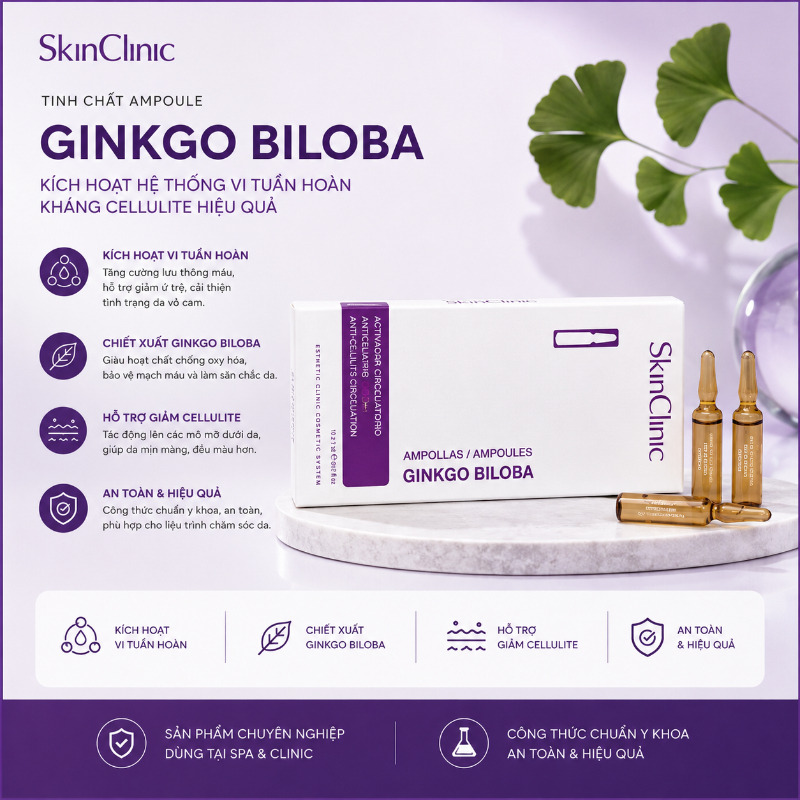 Tinh chất ampoule kích hoạt hệ thống vi tuần hoàn kháng cellulite hiệu quả SkinClinic Ginkgo Biloba 1.jpg