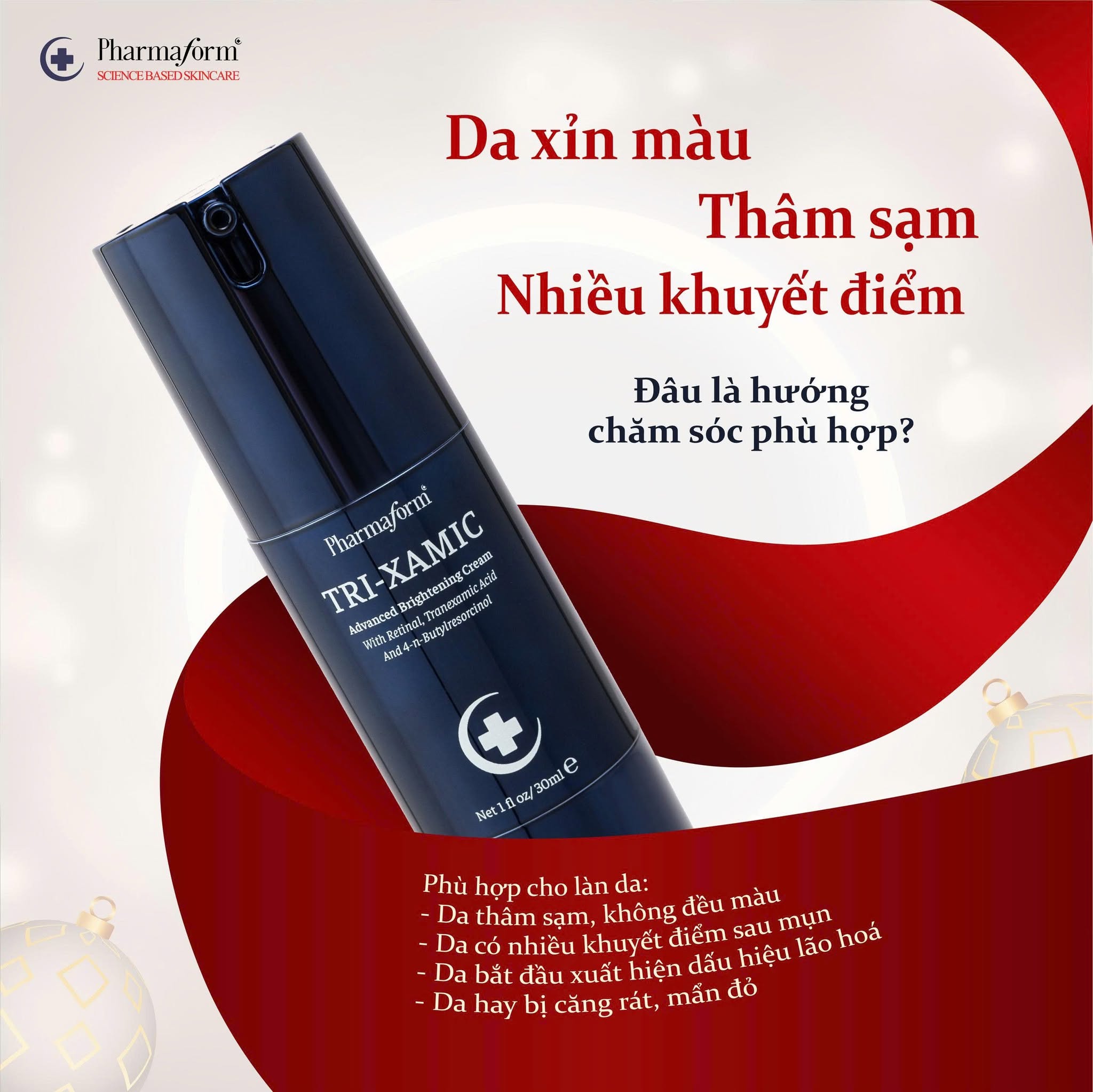 Tinh chất hỗ trợ sáng da, cải thiện tình trạng da xỉn màu Pharmaform Tri-xamic Advanced Brightening Cream 2.jpg