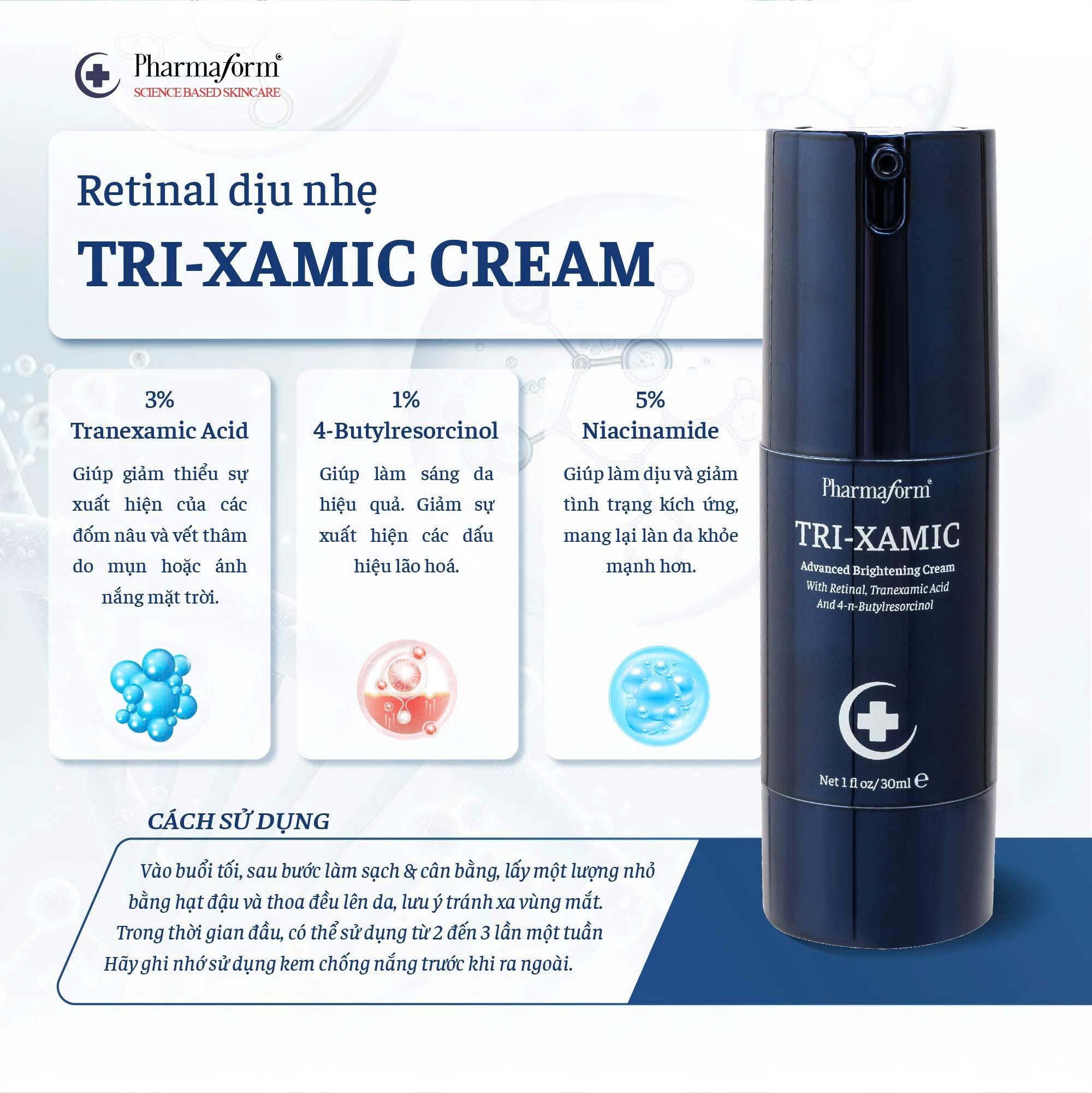 Tinh chất hỗ trợ sáng da, cải thiện tình trạng da xỉn màu Pharmaform Tri-xamic Advanced Brightening Cream 1.jpg