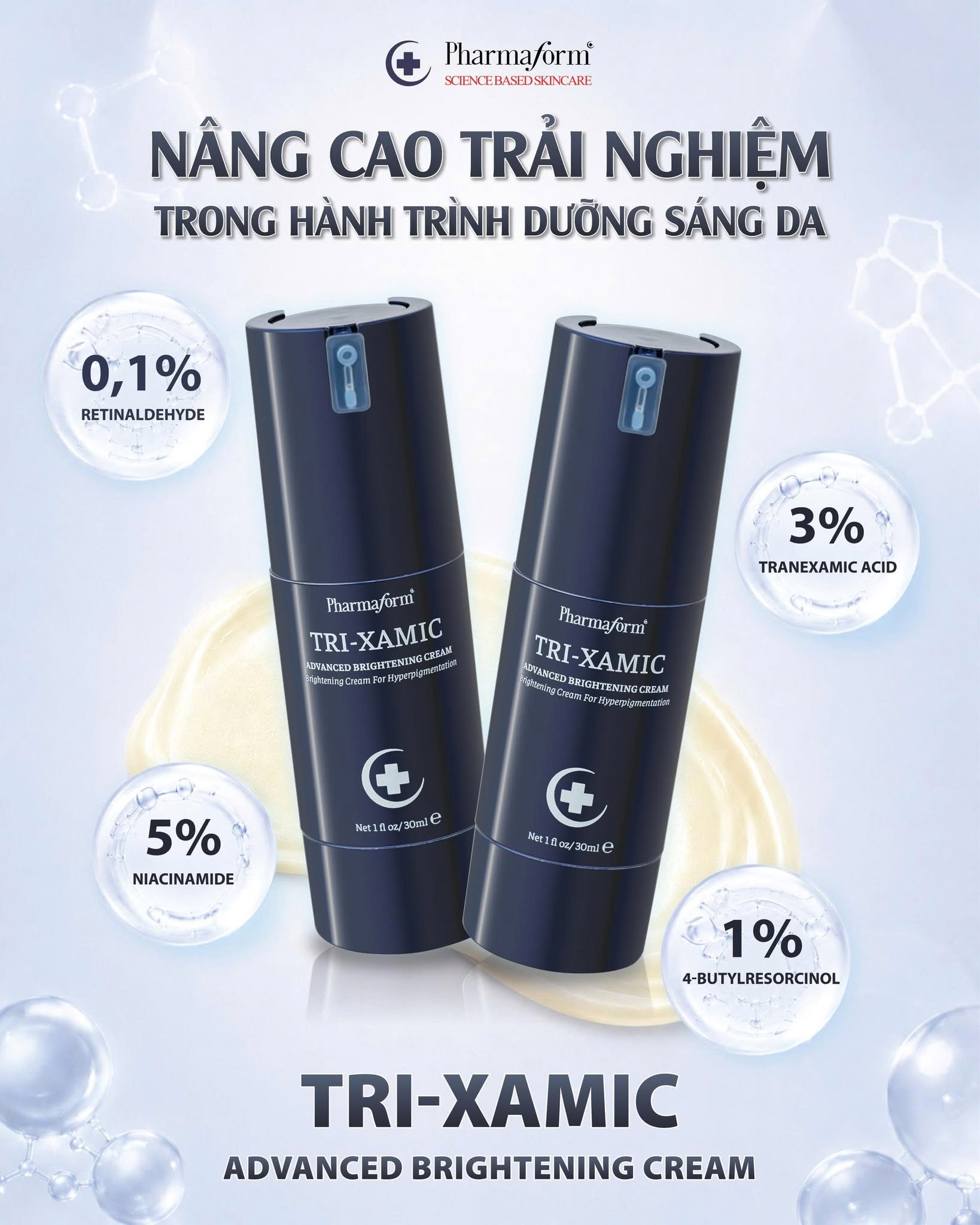 Tinh chất hỗ trợ sáng da, cải thiện tình trạng da xỉn màu Pharmaform Tri-xamic Advanced Brightening Cream.jpg