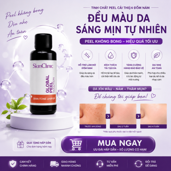 Tinh chất peel không bong cải thiện đốm nám đồng nhất màu da SkinClinic Global Peel Solution 1.jpg