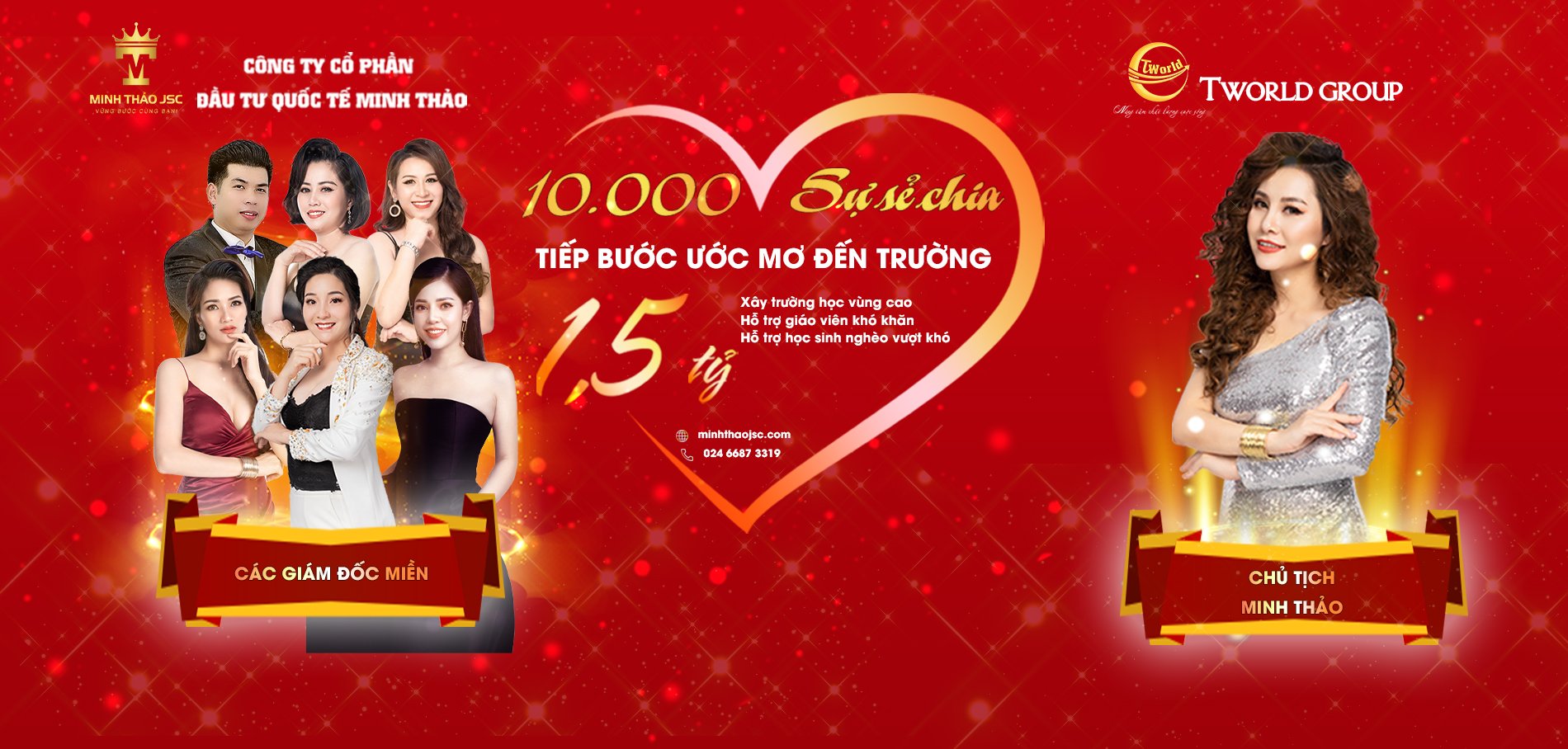 10000 sự sẻ chia tiếp bước tới trường