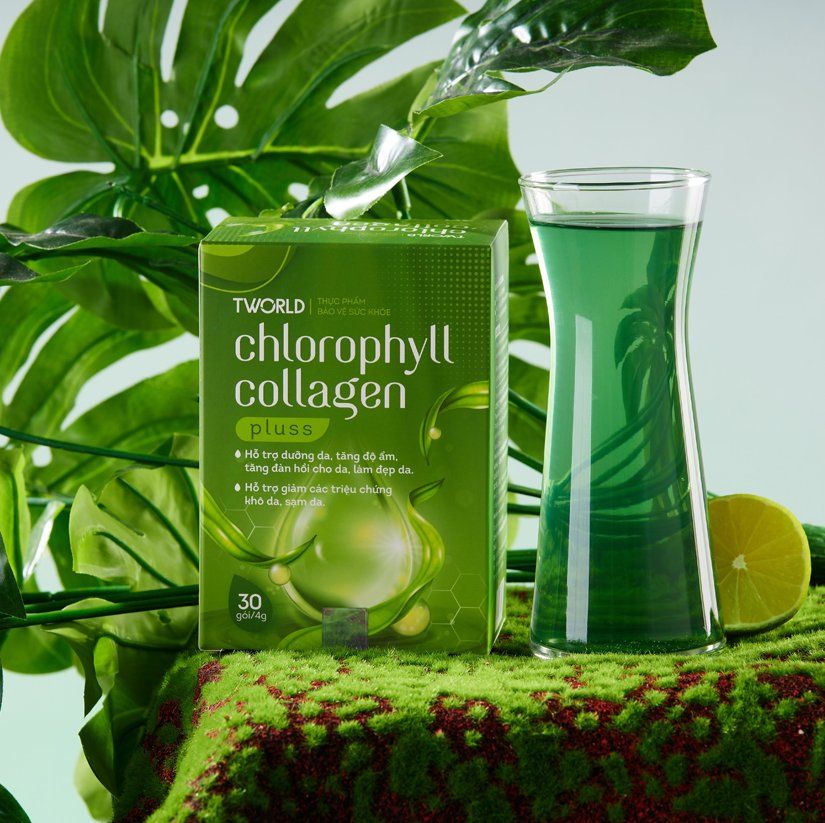 Cốm Tảo Tworld Chlorophyll Collagen