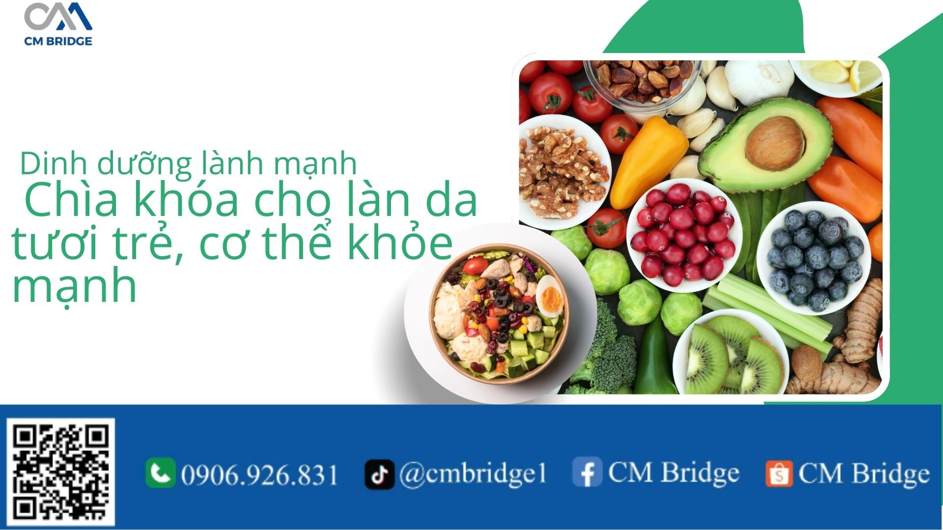 Dinh dưỡng lành mạnh - Chìa khóa cho làn da tươi trẻ, cơ thể khỏe mạnh.